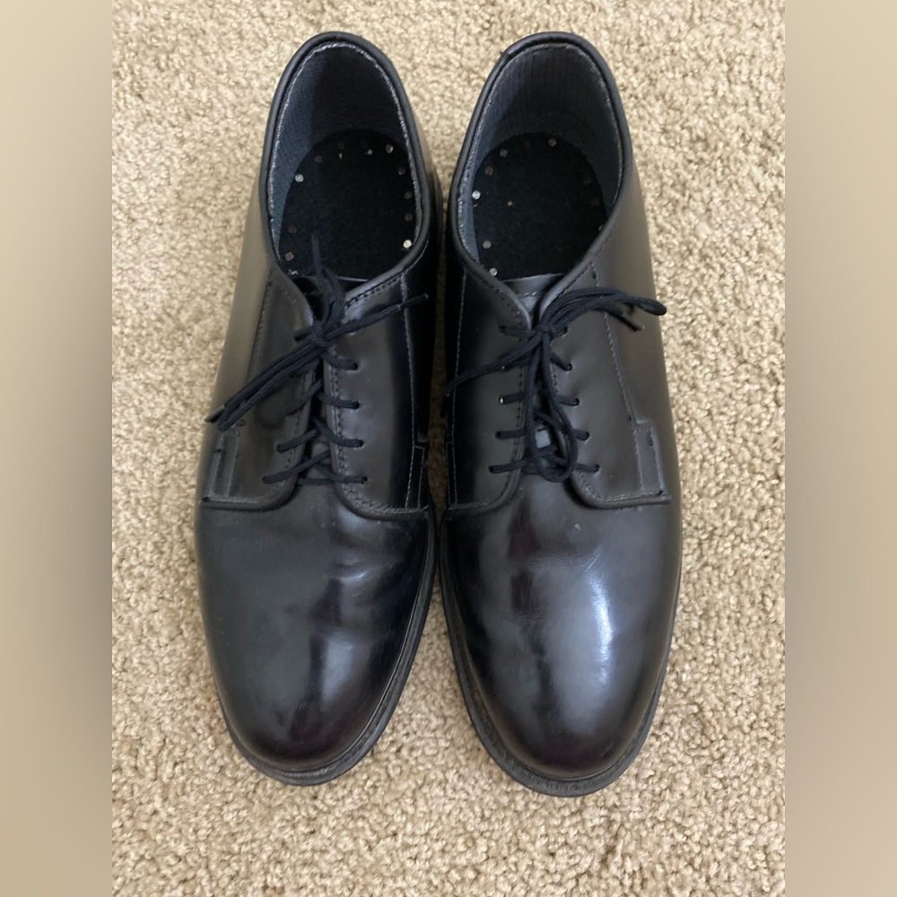 Black Leather Shoes Bates Leather Uniform Oxford Shoes E00968C 10D